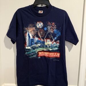 Fruit Of The Loom Vtg 80s Nashville Russell single stitch Tennessee M T- Shirt